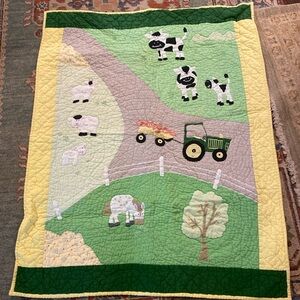 Farm quilted blanket